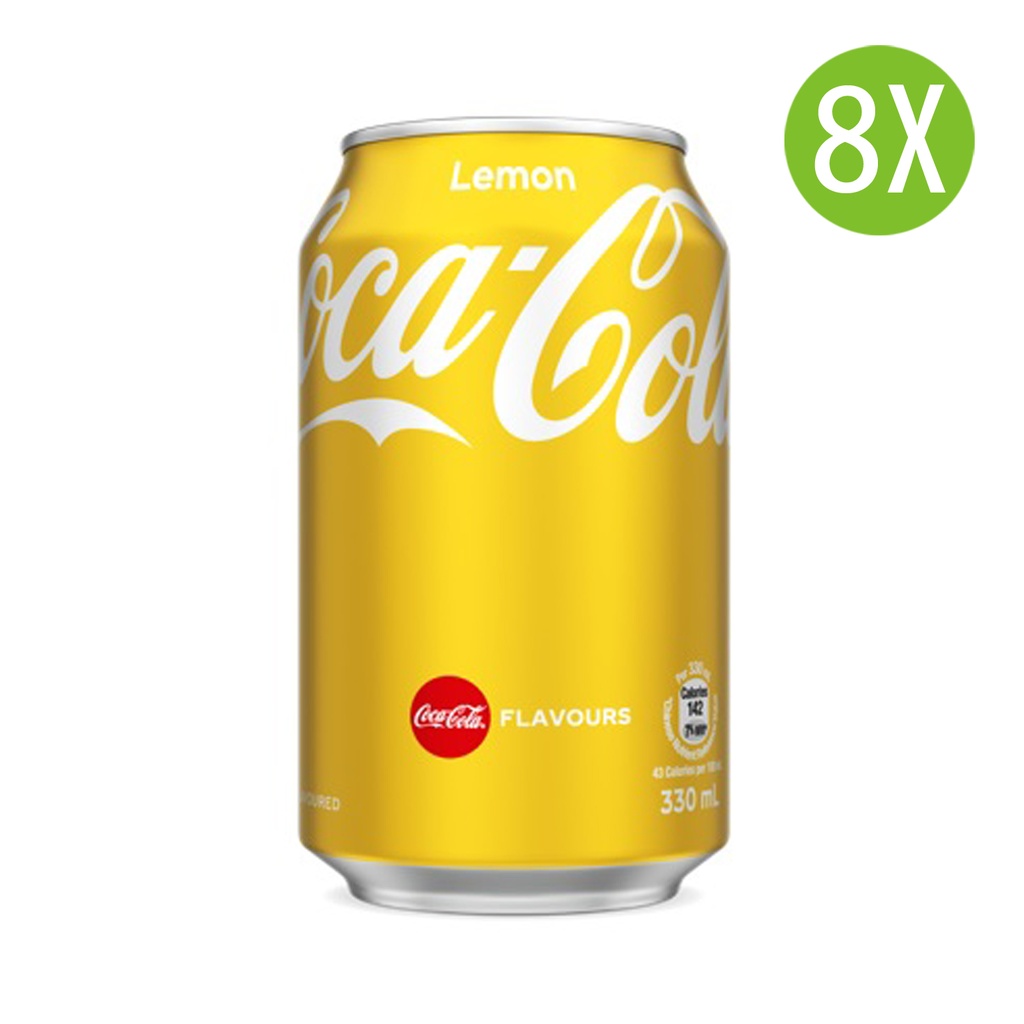 8X 檸檬味可口可樂汽水 罐裝 330mlx8