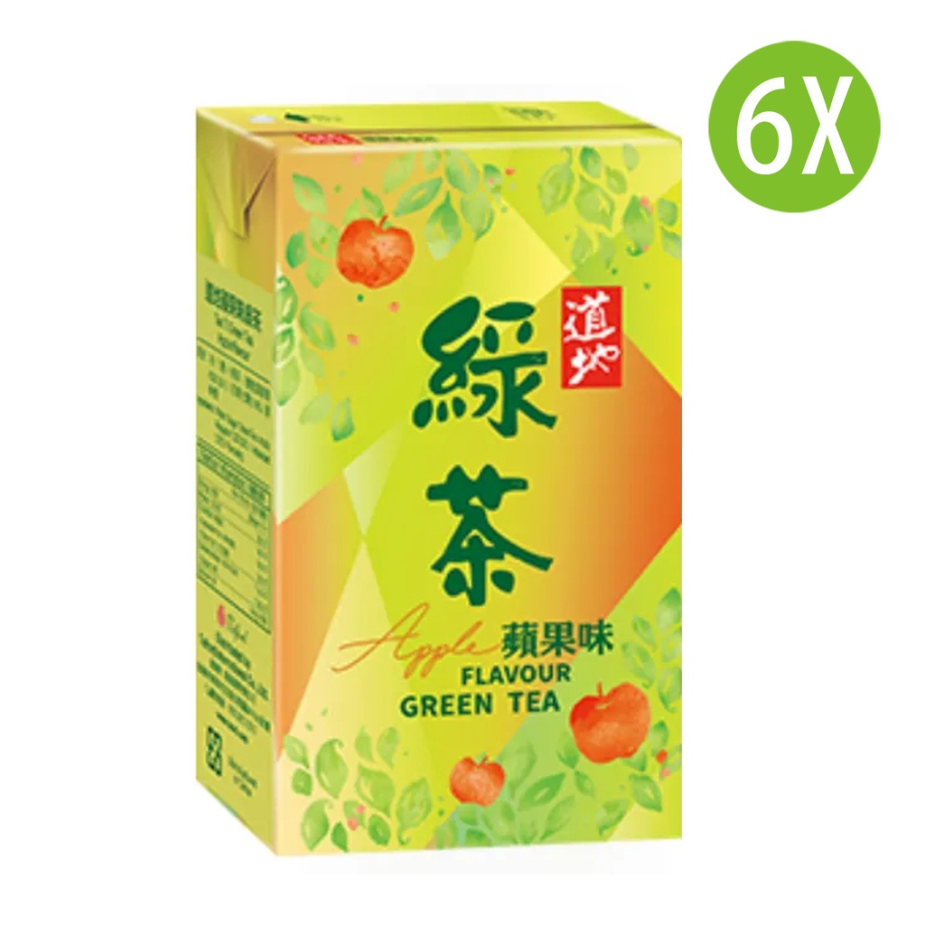6X 道地 蘋果綠茶 紙包裝 250mlx6