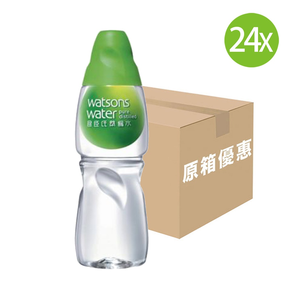 【原箱24支】屈臣氏 蒸餾水 膠樽裝 430mlx24