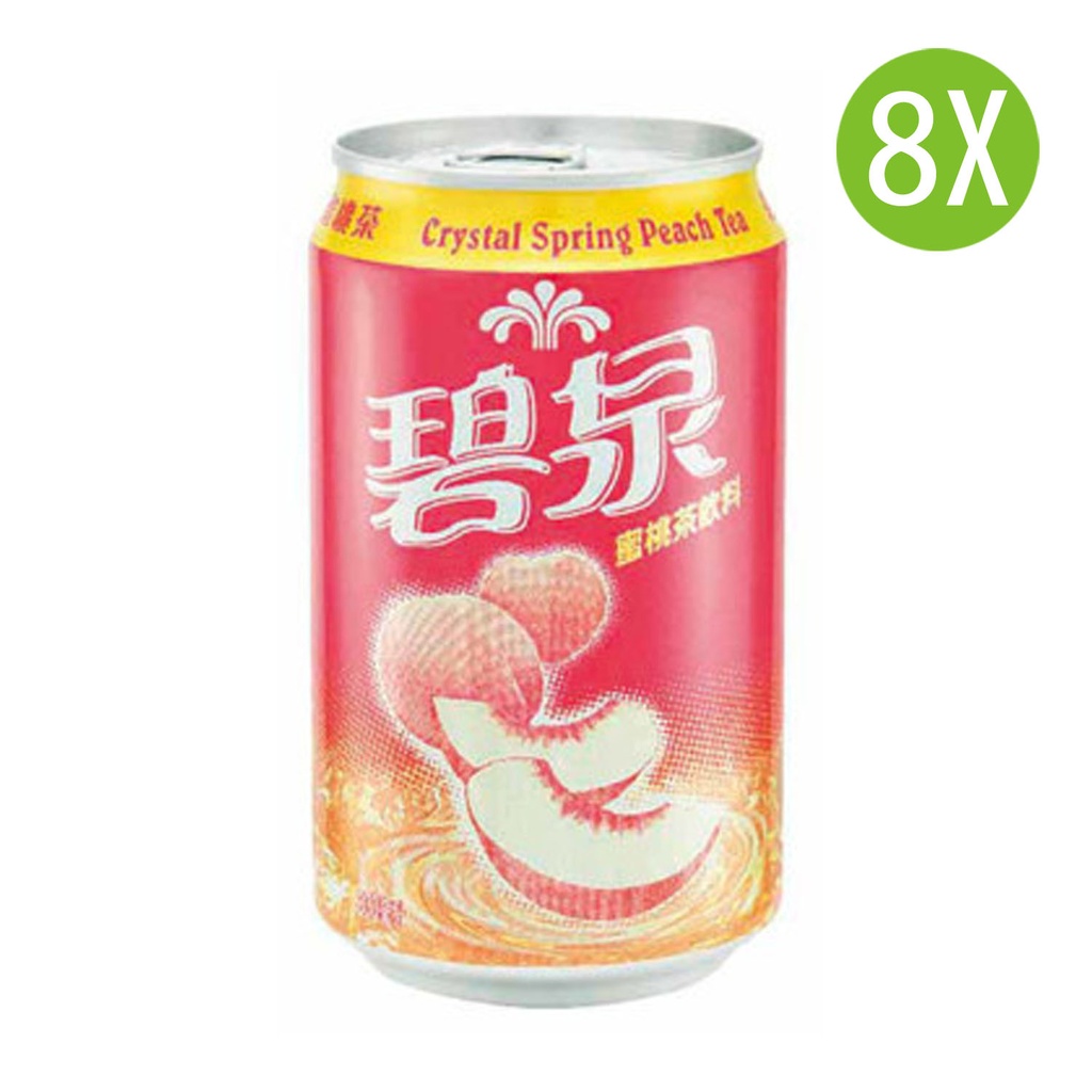 8X 碧泉 蜜桃茶飲品 罐裝 330mlx8