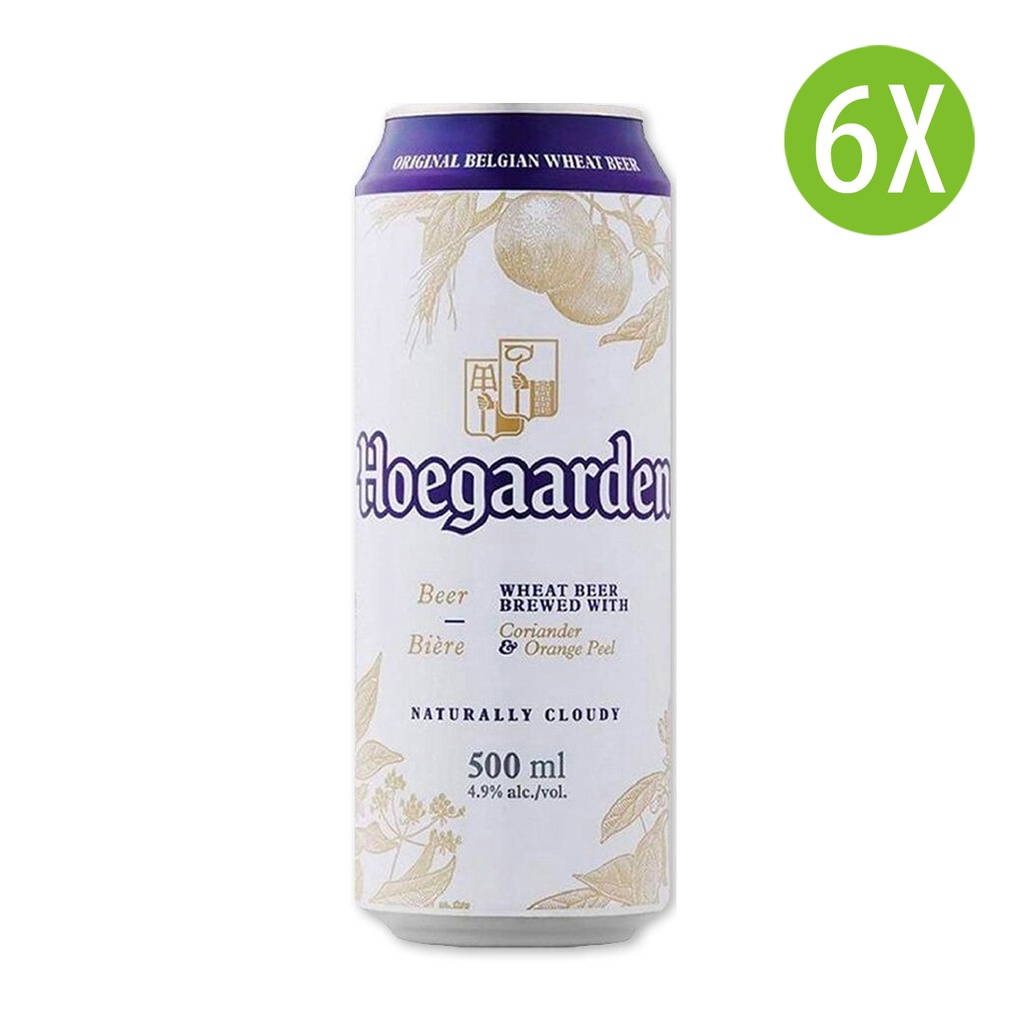 6X Hoegaarden 豪格登巨罐小麥啤酒 罐裝 500mlx6
