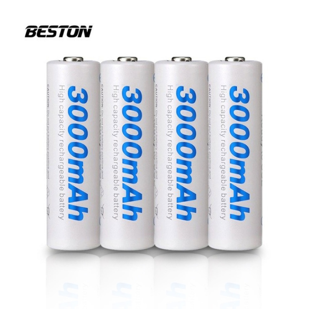 4X AA 3000mAh電池 低自放可充電  連電池盒 筆芯電
