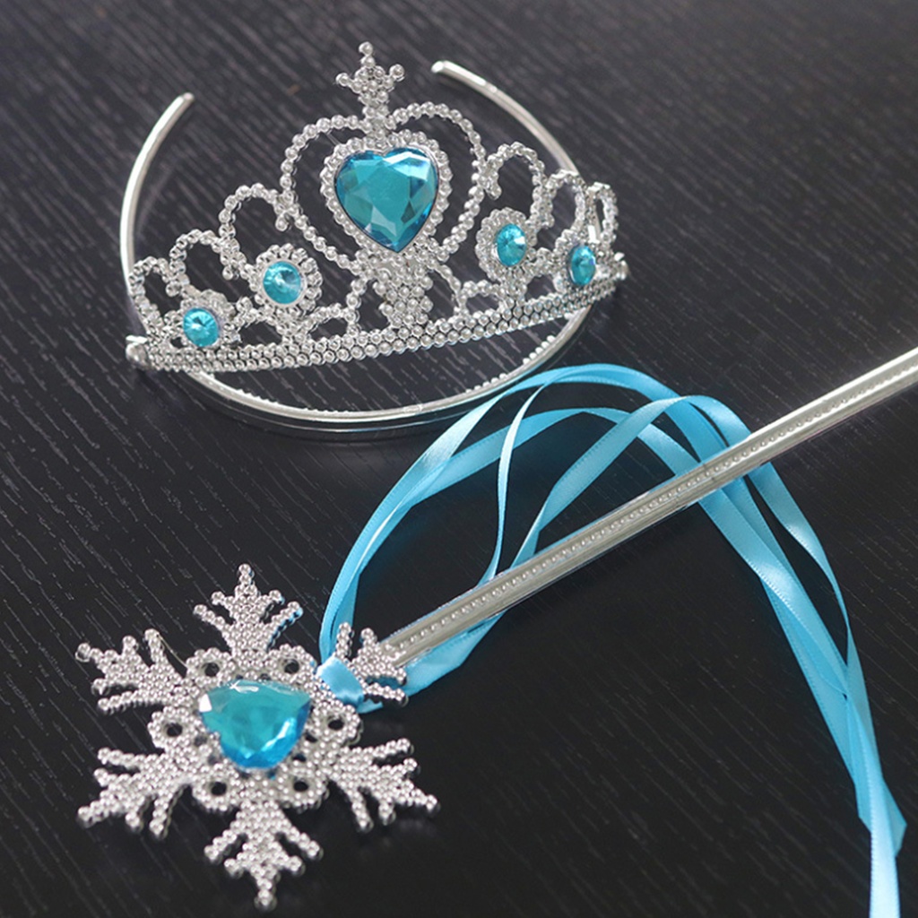 公主皇冠 仙女魔法棒套裝 兒童派對 生日會 (顏色隨機)