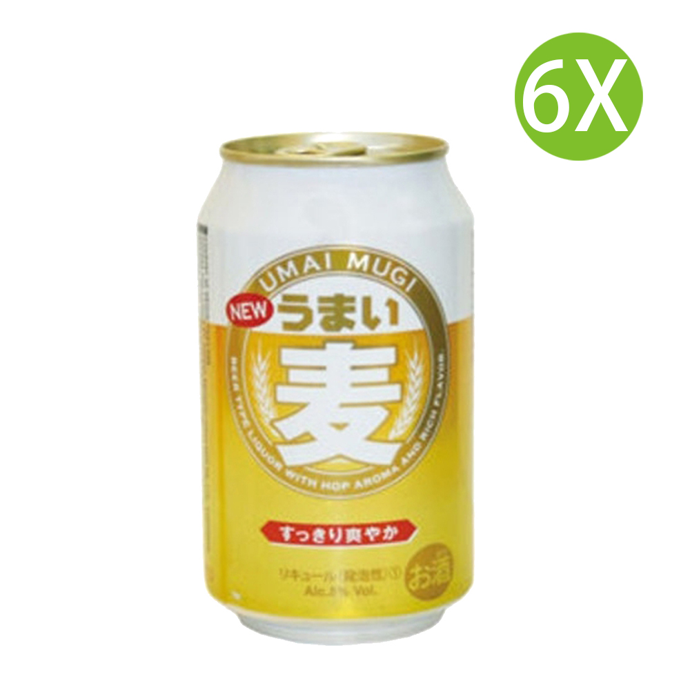 6X 日本麥啤酒 易入口 麥味香滑 (330ml x 6)