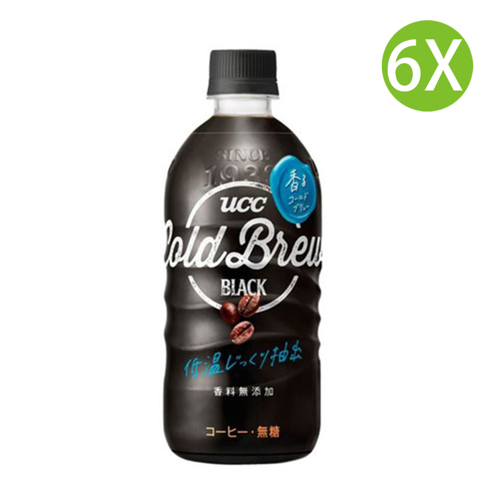 6X 日本製 職人冷泡黑咖啡 (500ml x 6) #UCC Coffee, UCC 咖啡 [504233] [包裝隨機]