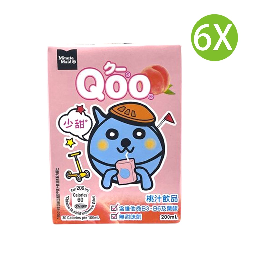 6X QOO 桃汁 (200ml x 6)