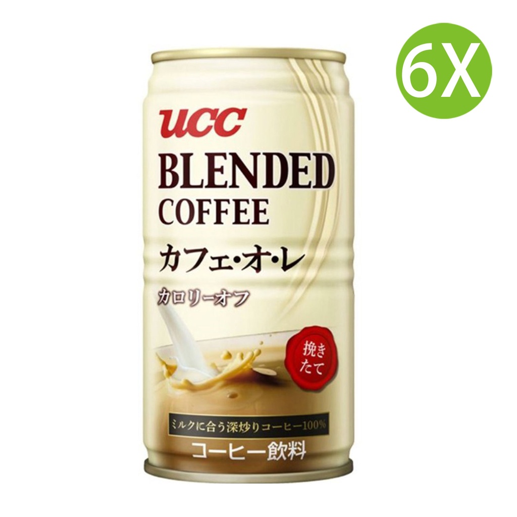 6X 日本製 低卡路里法式牛奶咖啡 (185g x 6) #UCC Coffee, UCC 咖啡 [502590]