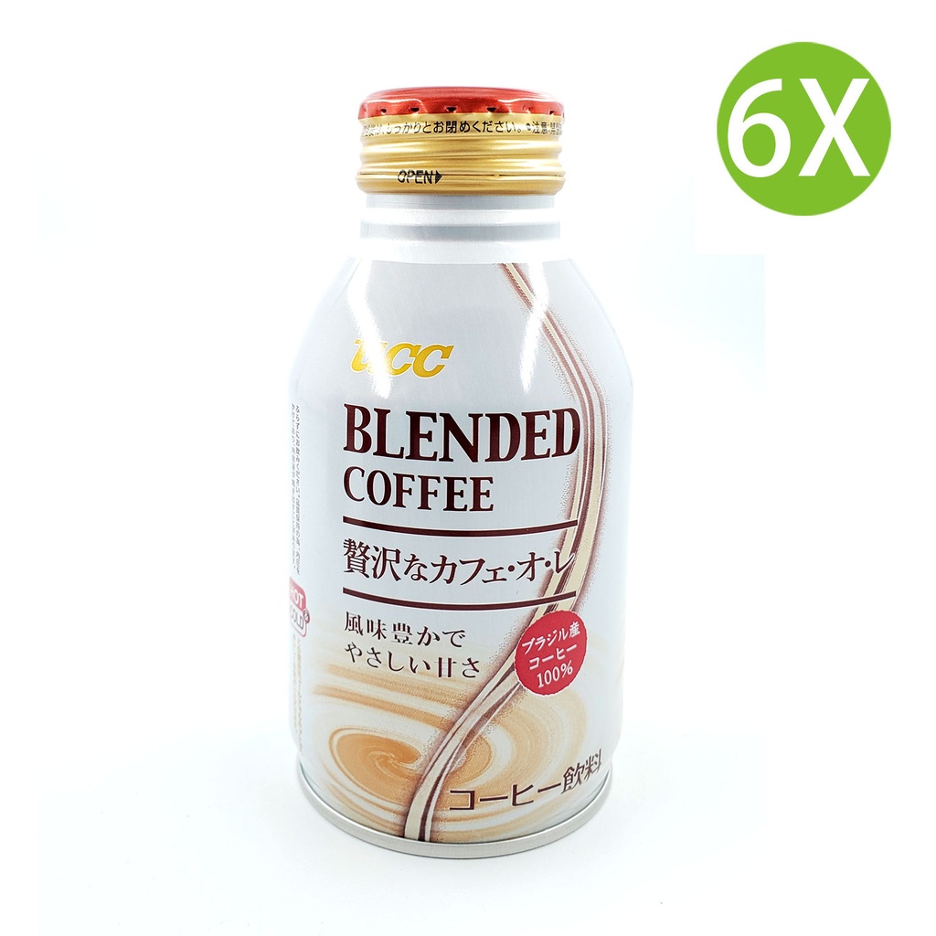 6X 日本製 招牌輕奢風濃郁牛奶咖啡Latte (260g x 6) #UCC Coffee, UCC 咖啡 (白罐) [503669]