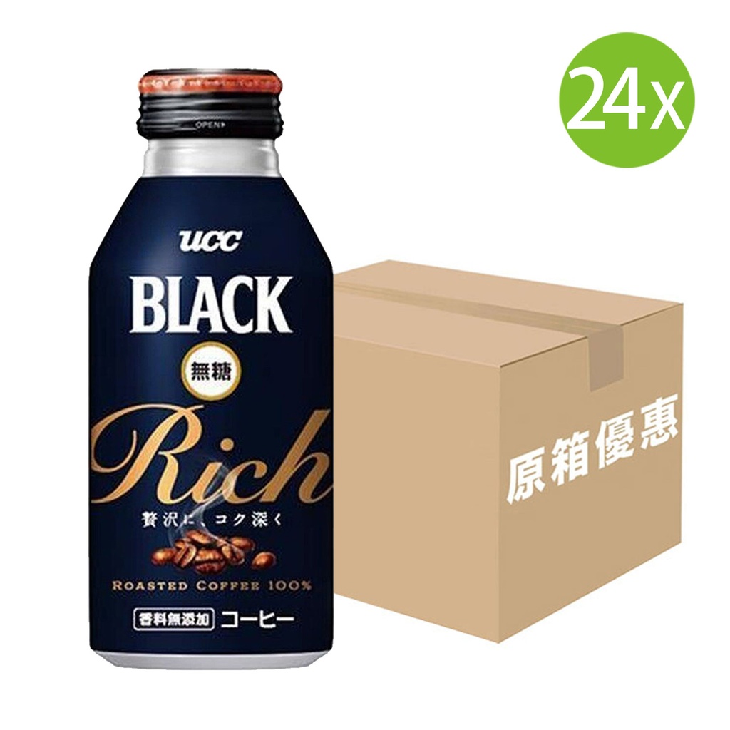 24X 日本製 職人Black特濃無糖咖啡 375ml (375克 x 24) [原箱] #UCC Coffee, UCC 咖啡 [504295] [包裝隨機]