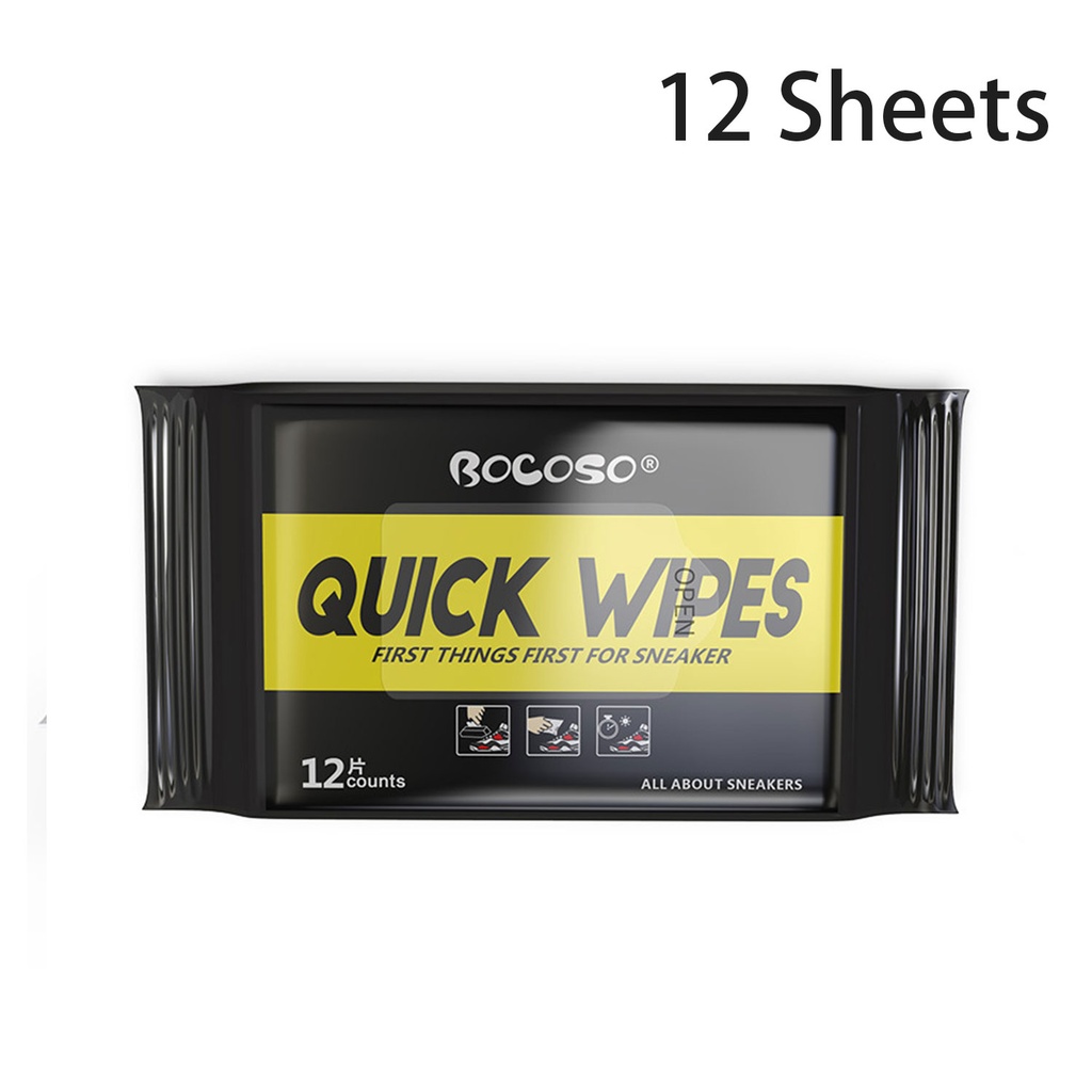 擦鞋濕巾 小白鞋污漬清潔濕紙巾(12片)