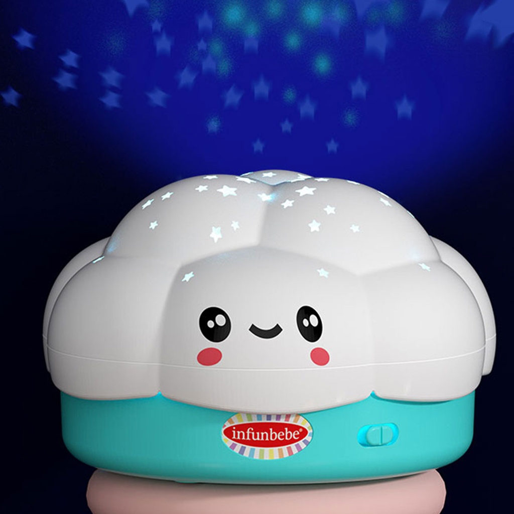 Infunbebe嬰芬貝貝 雲朵嬰兒夜燈 星空投影 旋轉音樂盒