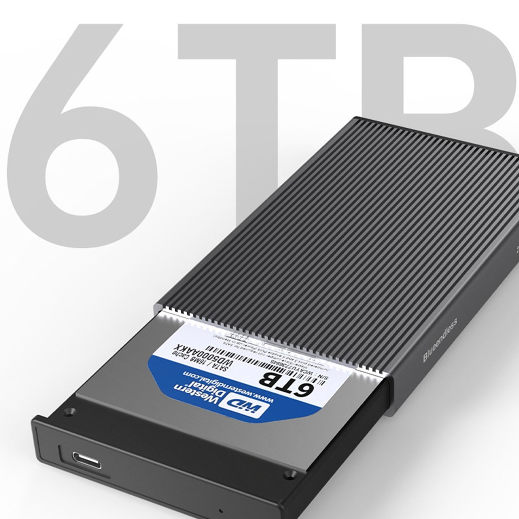 2.5“ Type-C 移動硬盤盒 可載 6TB 硬盤 SATA串口 USB3.0 適合 SSD 硬盤固態 (不包含硬盤)