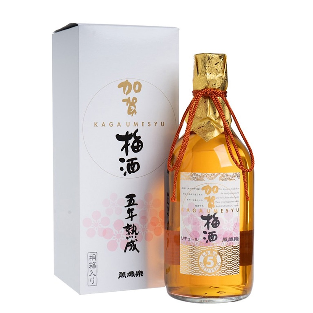 日本製 萬歲樂 加賀梅酒 五年熟成 精美木盒裝 720ml [5年] (包裝隨機)