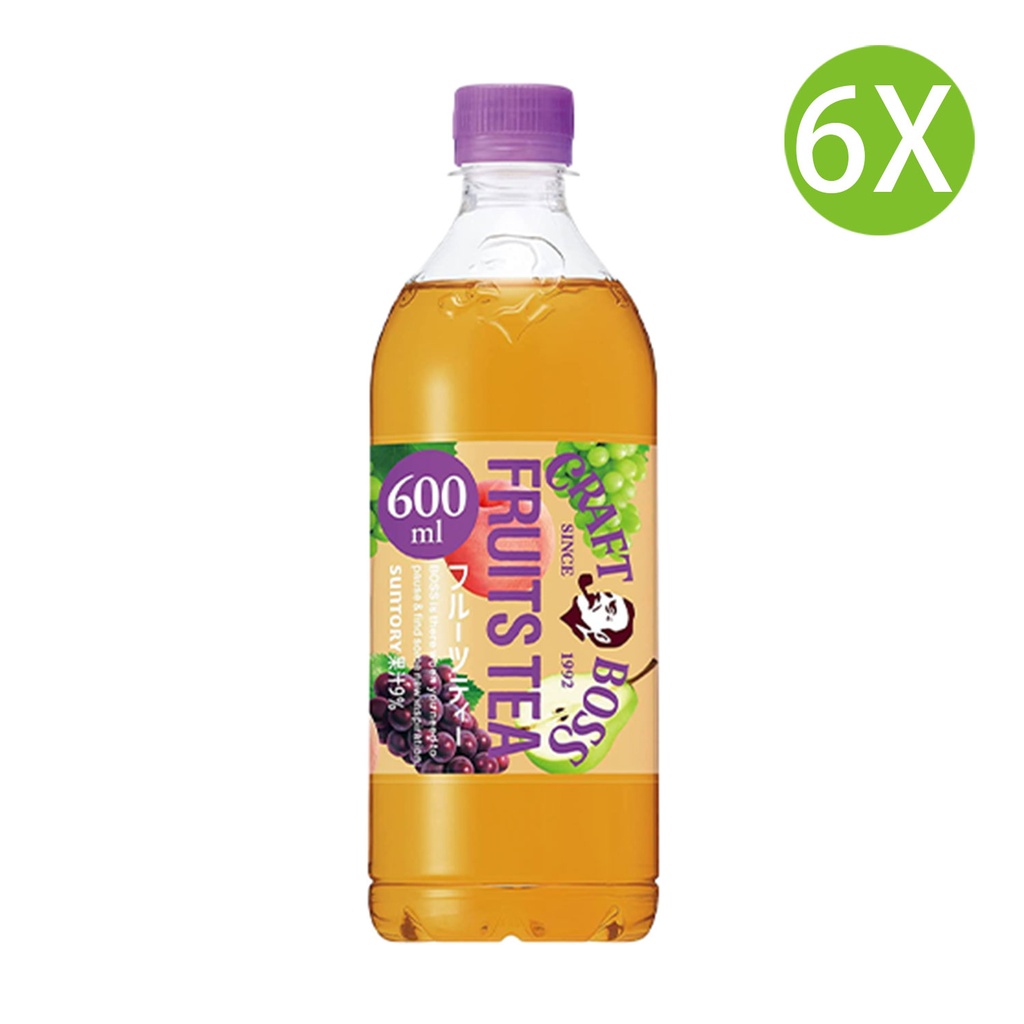 6X 日本製 Suntory Craft Boss 水果茶(600ml x 6)(紫色) [FBFTR]