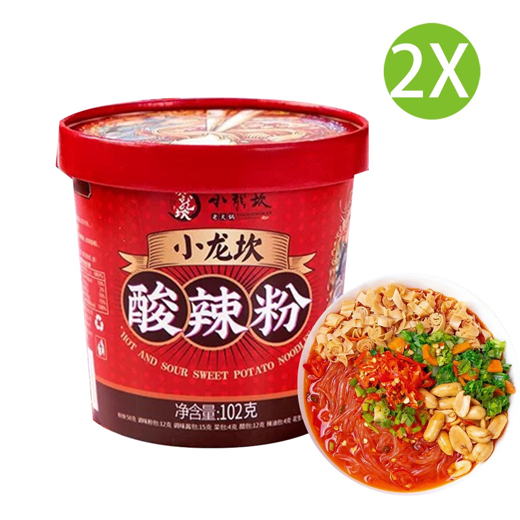 2X 小龍坎桶裝酸辣粉 重慶酸辣粉(102g x 2桶)