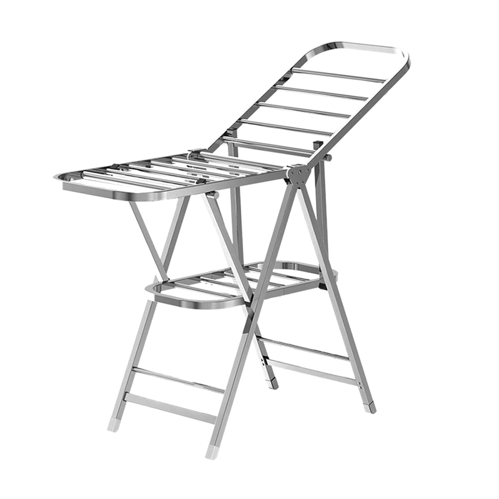 不鏽鋼 翼型摺疊晾衫架 多功能晾衣架 1.4m(寬)