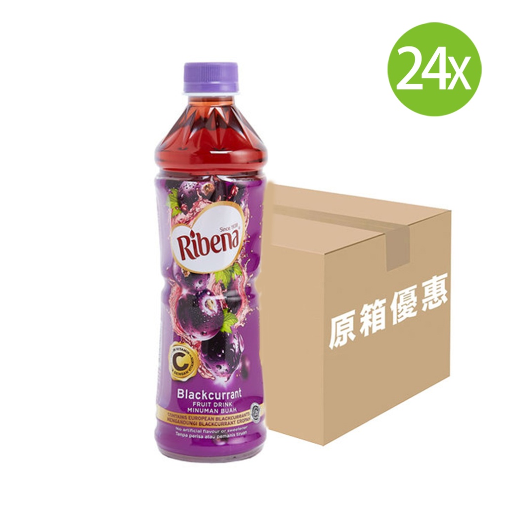 24X 利賓納-黑加侖子果汁飲品 450ml x 24 原味 [原箱] 膠樽裝