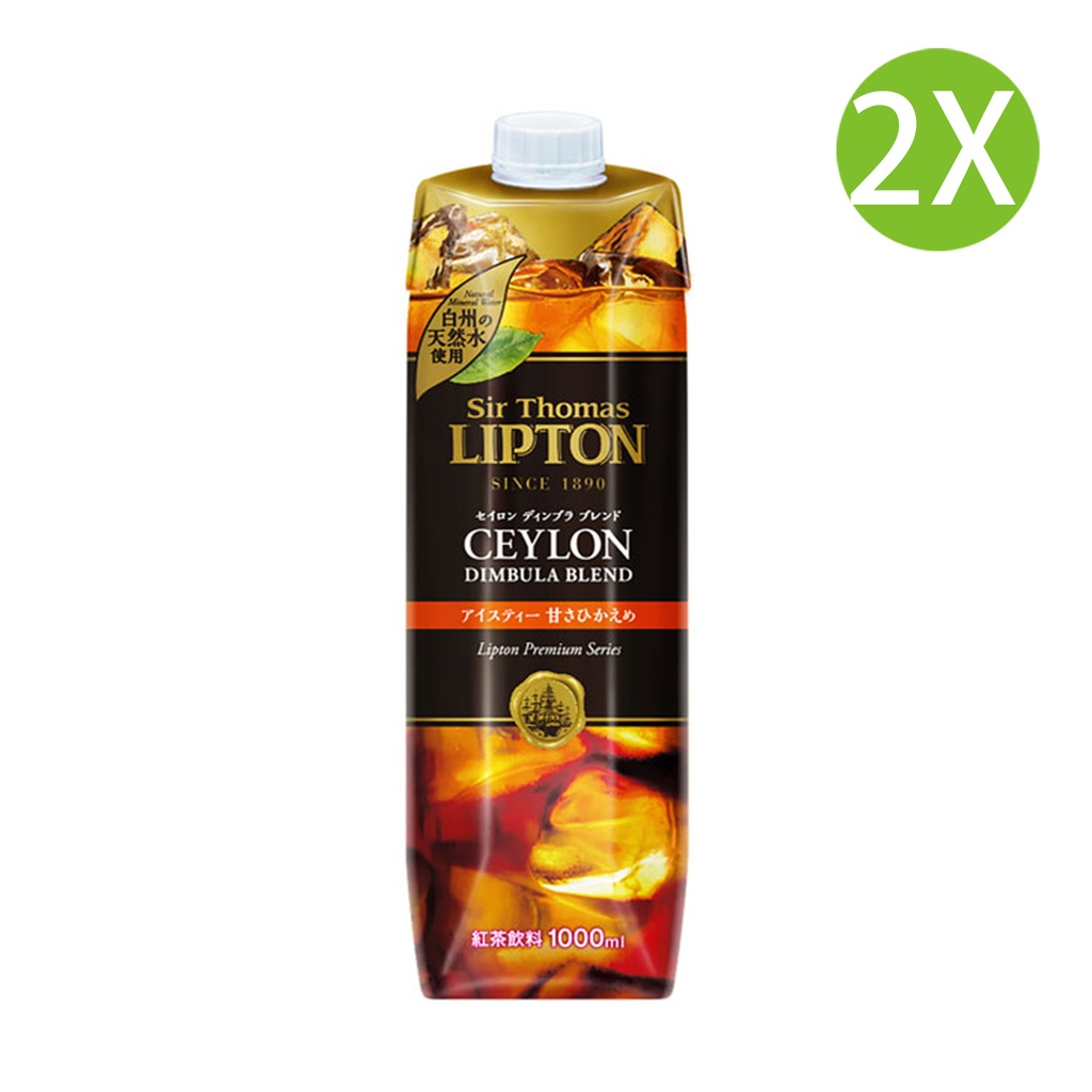 2X 日本製 KeyCoffee Sir Thomas Lipton冰茶 甜味红茶 (1000ml x 2) 盒裝 [356301]