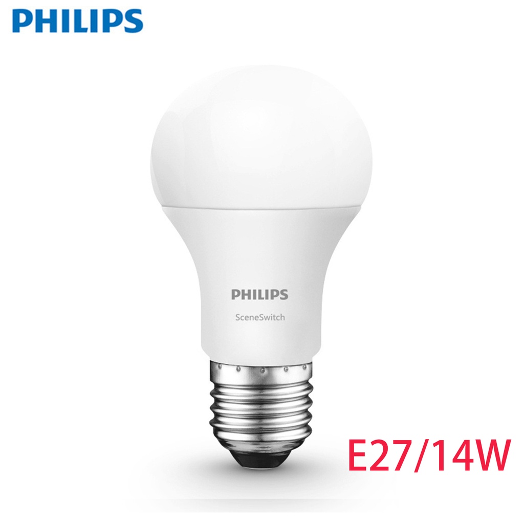 飛利浦 14W 可調光LED燈泡 燈膽 冷白光 (普通開關控制) E27螺頭 6500K 節能燈泡 内置火牛(變壓器) 可調光