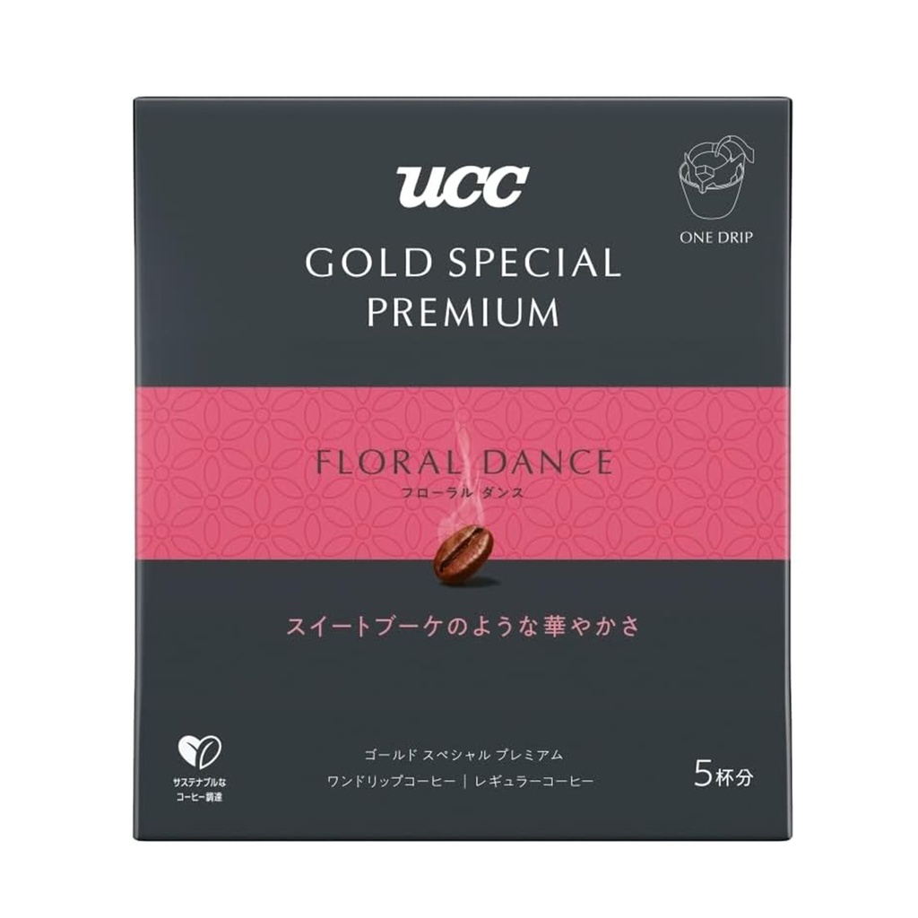 日本製 UCC Gold Special Premium [Floral Dance 花之舞]掛耳咖啡 Ucc 咖啡粉 10g x 7杯 (包裝隨機)#滴濾滴漏咖啡[351656紅7]