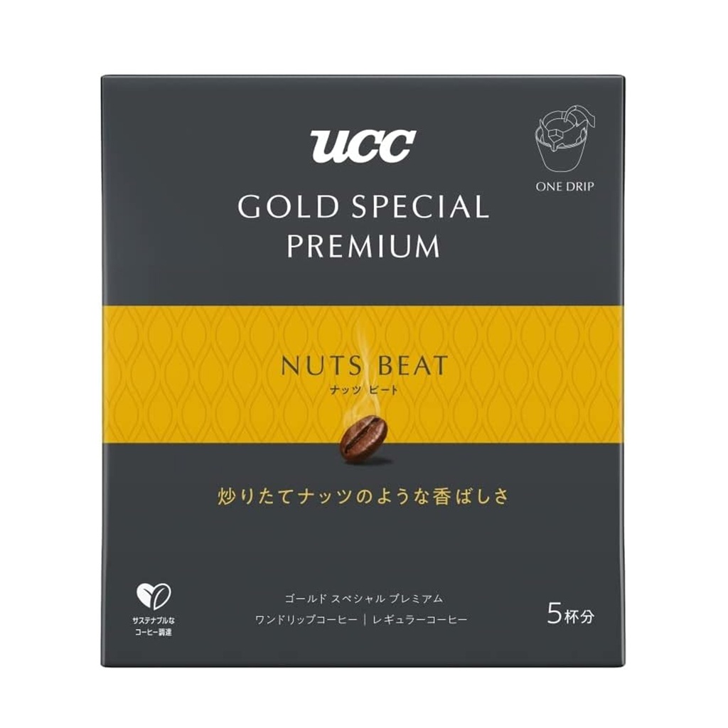 日本製 UCC Gold Special Premium [Nuts Beat 堅果香]掛耳咖啡 Ucc 咖啡粉 10g x 7杯(包裝隨機)#滴濾滴漏咖啡[351658黃7]