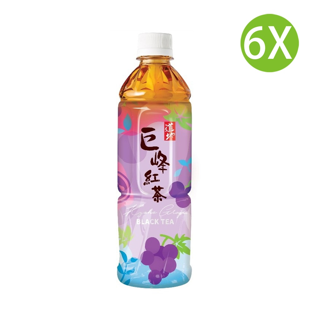6X 道地 巨峰提子紅茶(樽裝) 500ml x 6 (包裝隨機)