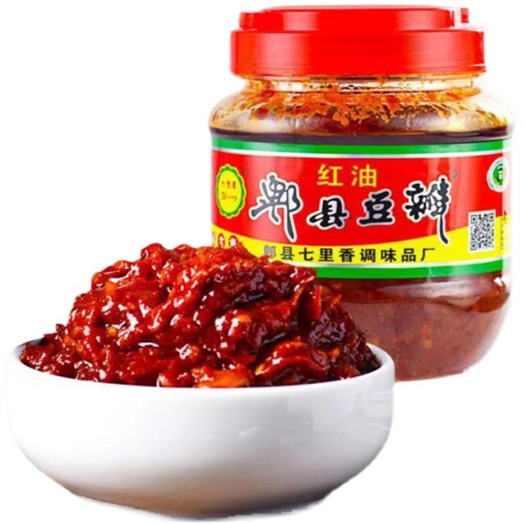 七里香-四川郫縣 紅油豆瓣醬 四川特產豆瓣醬 500g (包裝隨機)