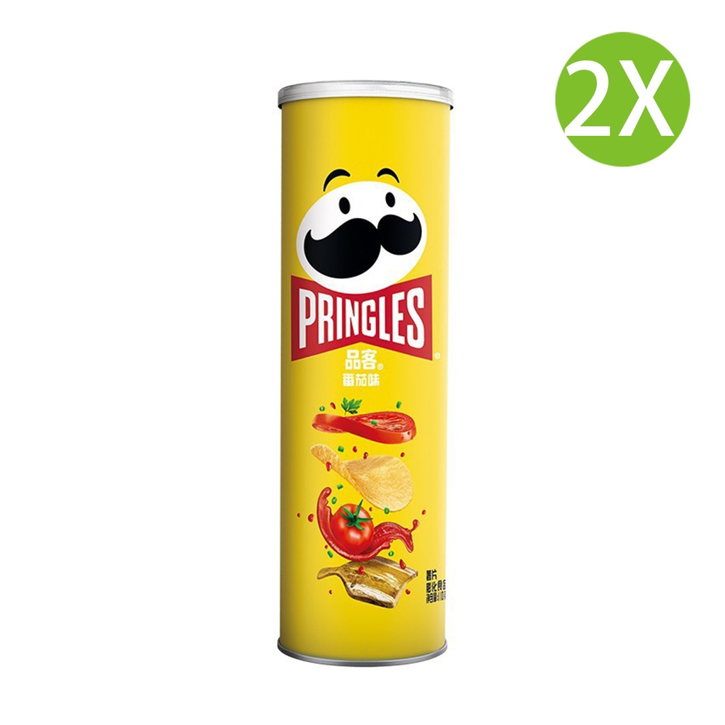 2X Pringles 品客薯片 番茄味 110g (罐裝) (包裝隨機)
