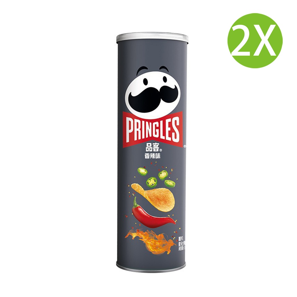 2X Pringles 品客薯片 香辣味 110g (罐裝) (包裝隨機)