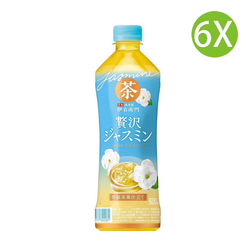 6X 日本製 伊右衛門  京都福壽園 贅沢奢華茉莉花茶 (600ml x 6) [FEJ6T]