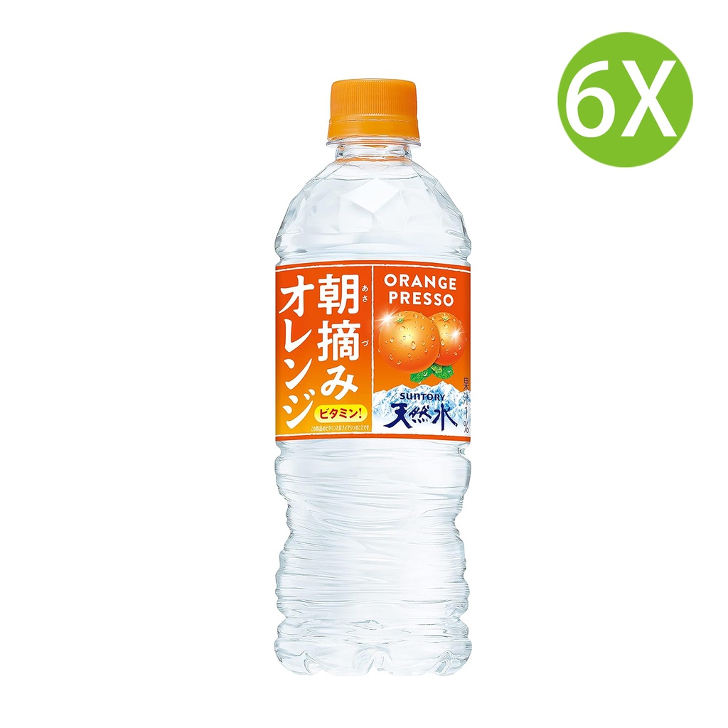 6X 日本製 SUNTORY ORANGE PRESSO 朝摘橙 天然水 (540ml x 6) (冷凍最佳) [MWP5E]