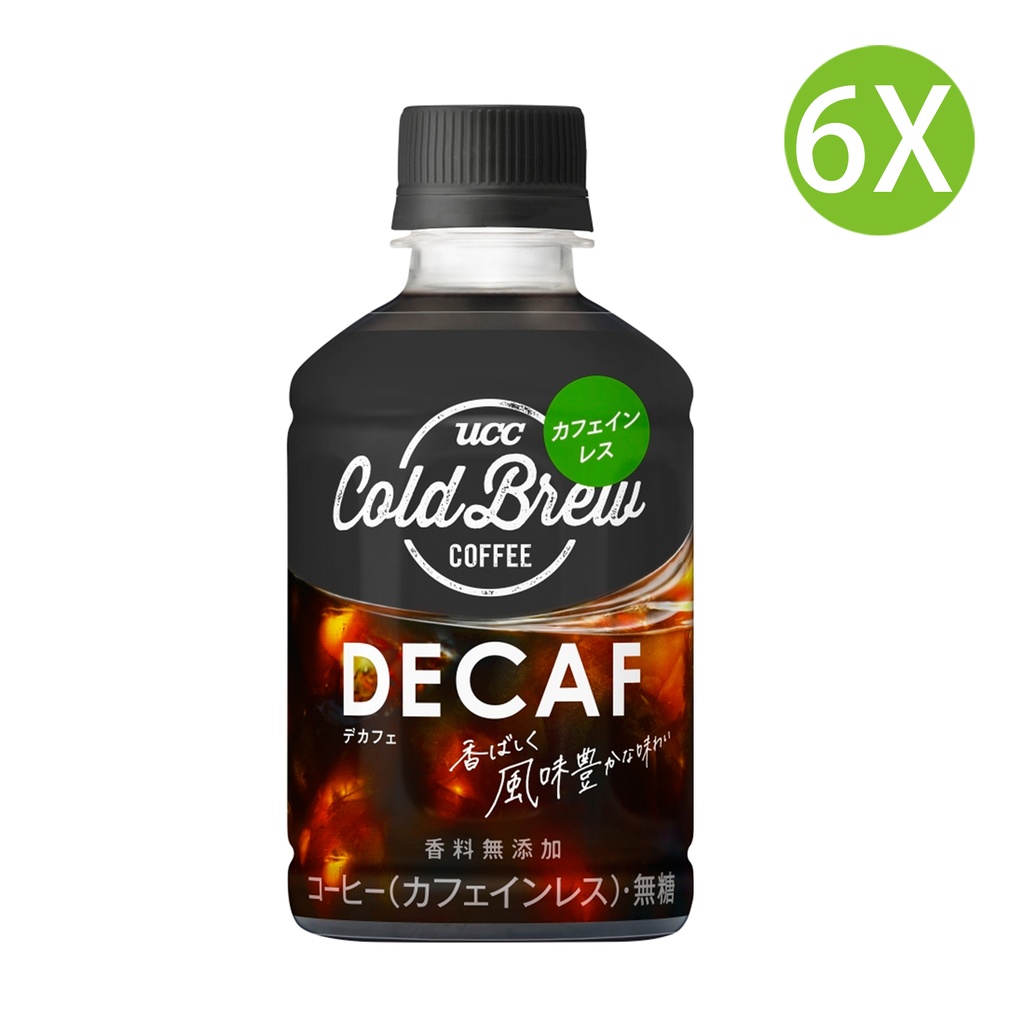 6X 日本製 UCC COLD BREW DECAF 無添加冷萃咖啡 (280ml x 6)  [504334] UCC 無咖啡因咖啡 #UCC Coffee (包裝隨機)