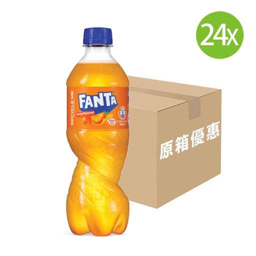 [DKc298] 【原箱24支】芬達橙味汽水 膠樽裝 500mlx24