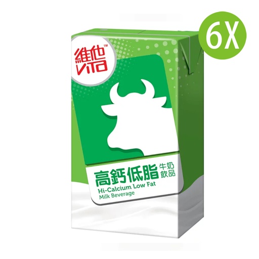 [DKc333x6] 6X 維他奶 高鈣低脂牛奶 紙包裝 250mlx6