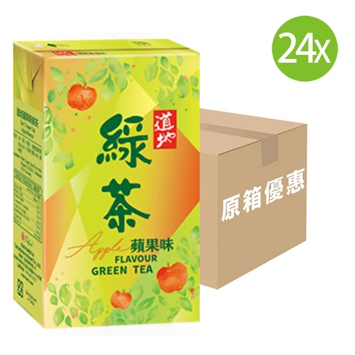 [DKc412] 【原箱24包】道地 蘋果綠茶 紙包裝 250mlx24