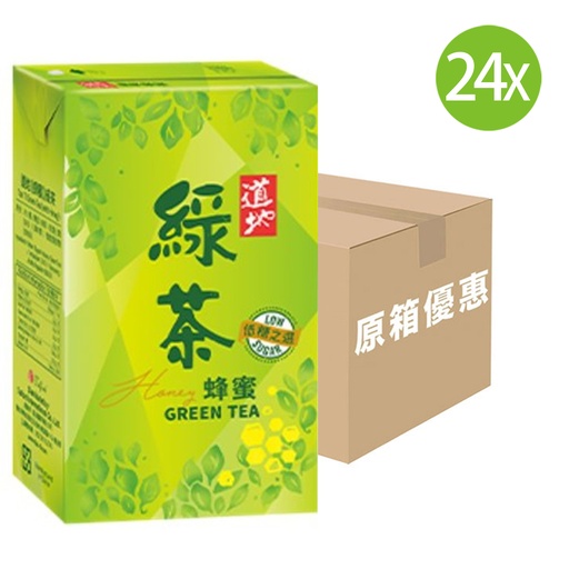 [DKc414] 【原箱24包】道地 蜂蜜綠茶 紙包裝 250mlx24