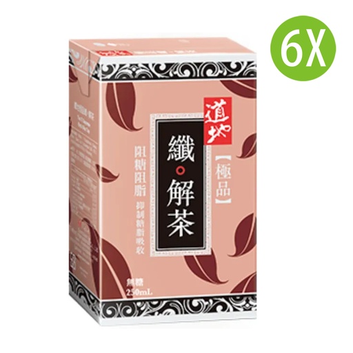 [DKc423x6] 6X 道地 極品纖解茶 無糖 紙包裝 250mlx6