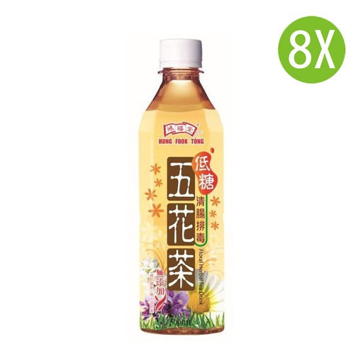 [DKc479x8] 8X 鴻福堂 五花茶 低糖 膠樽裝 500mlx8