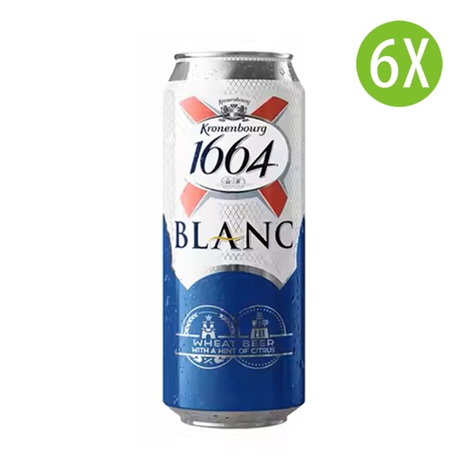 [BEa104x6] 6X Kronenbourg1664 小麥白啤酒 罐裝 500mlx6