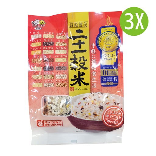 [mi15] 3X 日本米 二十一穀米 (健康營養 口感一流) 獨立包裝 6包 / 日本原產