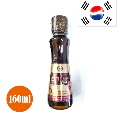 [Sauce08] 韓國製 100% 純芝麻油 韓國麻油 樽裝160ml