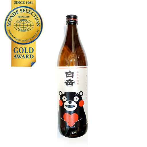 [Vino91] 日本製 白岳本格米燒酎 熊本熊 900ml