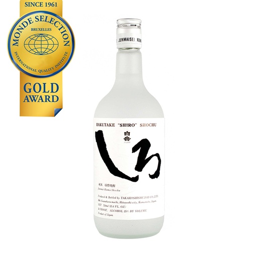 [Vino94] 日本製 白岳燒酒 日本燒酎 米燒酎 Hakutake Shiro 720ml