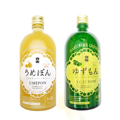 [VinoCombo03] (2) 日本製 白岳柑橘梅酒 + 柚子酒(720ml x 2)