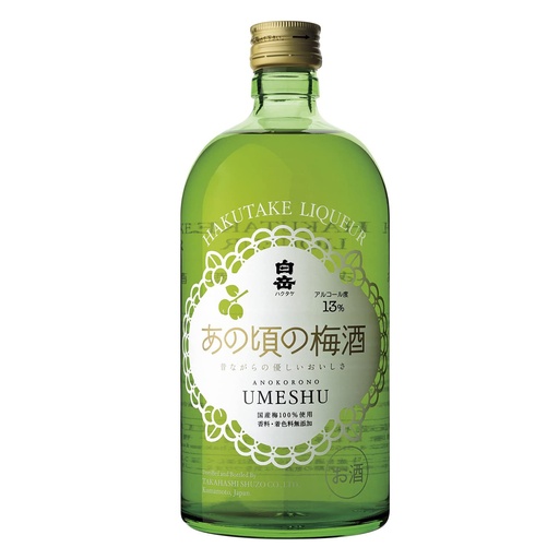 [VinoA43] 日本製 高橋酒造 白岳 あの頃の梅酒 720ml