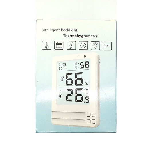 [CareHome32] 高準成 電池 智能自動夜光電子數字溫濕度計 家用溫度計 濕度計 (白色/灰色 顔色隨機)