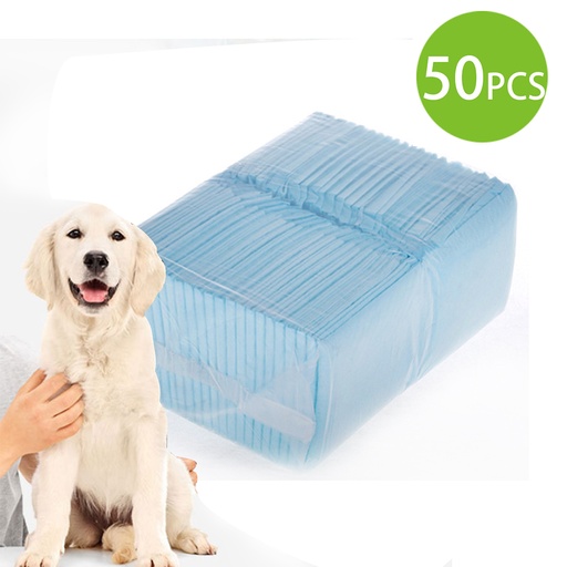 [CarePet02] 藍色寵物尿墊 狗狗 貓咪隔尿墊加厚 M 45 x 60cm (50 pcs) 不漏除臭寵物廁所用品 (藍色)