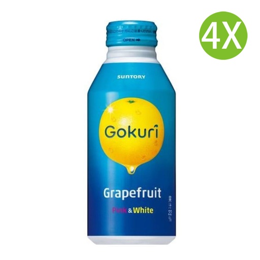 [DKa21] 4X 日本製 Gokuri 西柚汁 (400ml x 4) [FGG4K]