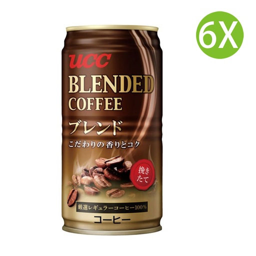 [DKa22] 6X 日本製 招牌濃醇香濃原味咖啡 (185g x 6) #UCC Coffee, UCC 咖啡 [502588]