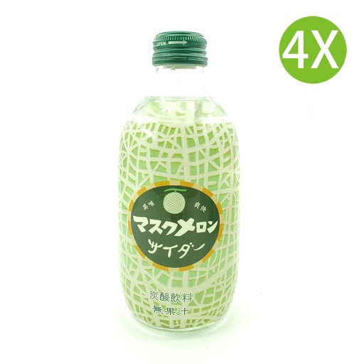 [DKa43] 4X 日本製 網狀哈密瓜梳打水 (300ml x 4)